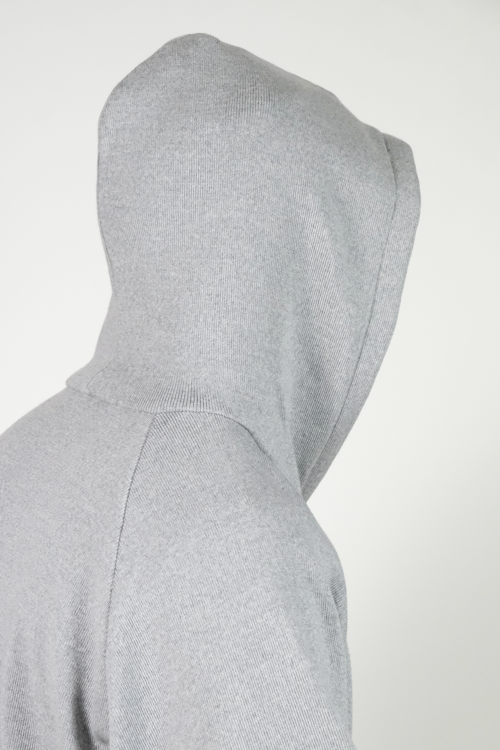 SILVER KNIT ZIP HOODIE