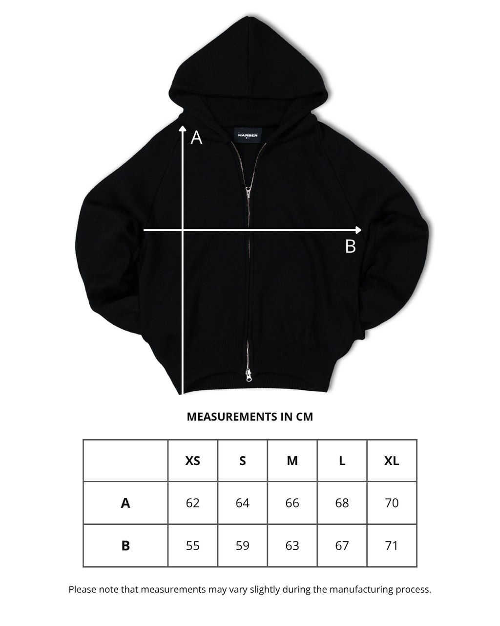 BLACK KNIT ZIP HOODIE JACKET